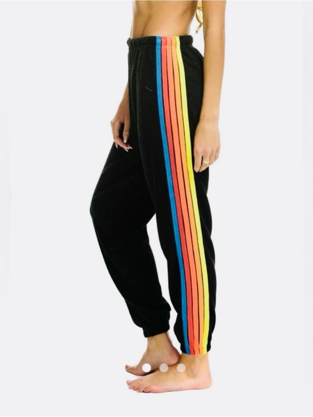 Aviator Nation Neon 5 Stripe  Sweatpants. Size Small. Gentle Preloved Condition.